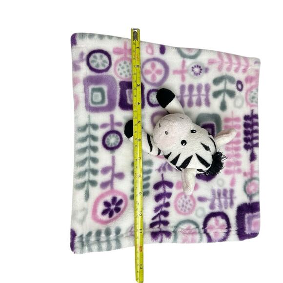 Lot of 3 Soft Baby Lovey Security Blanket Nursery Stuffed Teddy Zebra Lamb - Picture 7 of 13